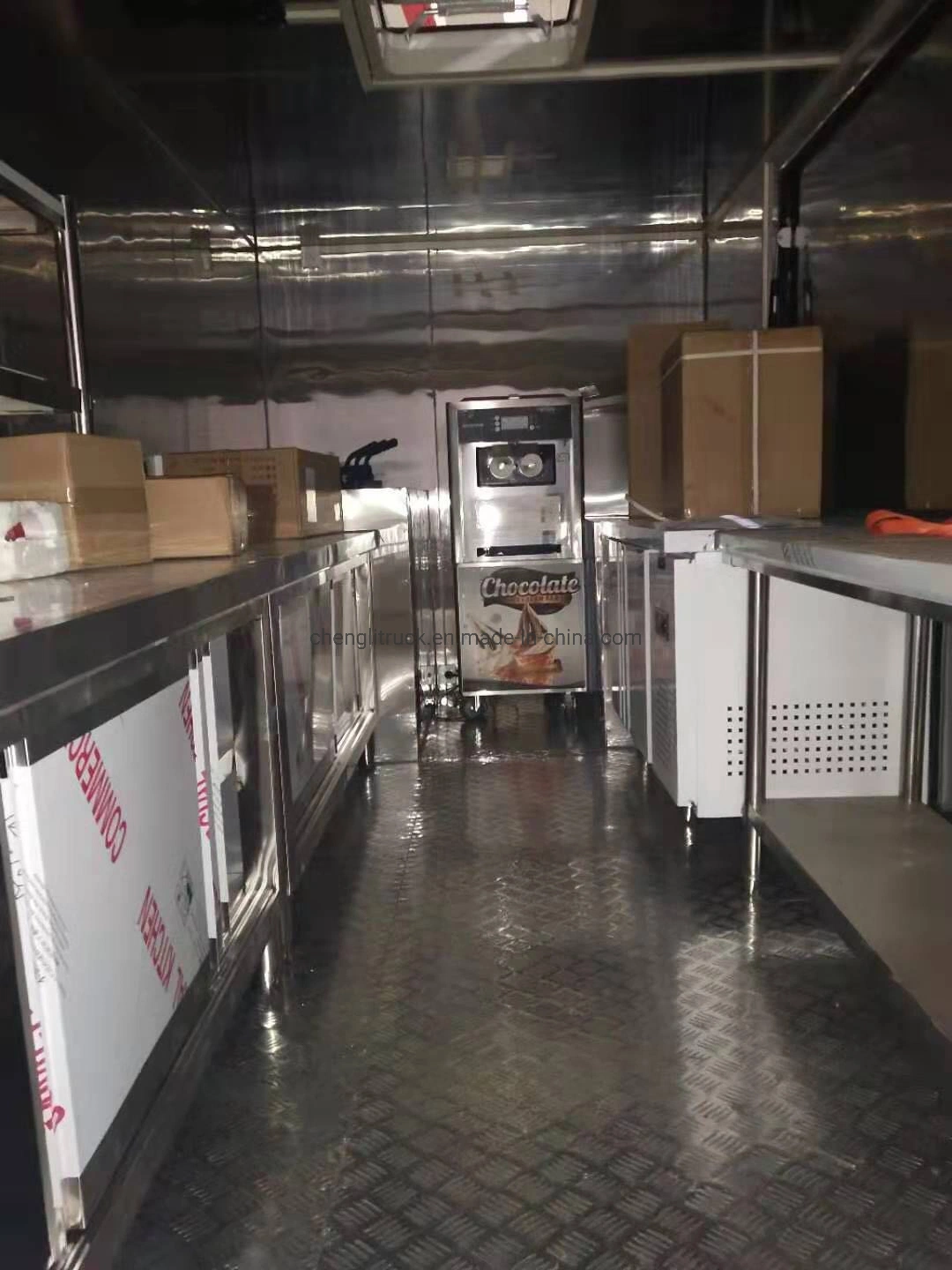 Custom Street Coffee with LED Lighting Vending Mobile Food Trailer Truck for Kuwait