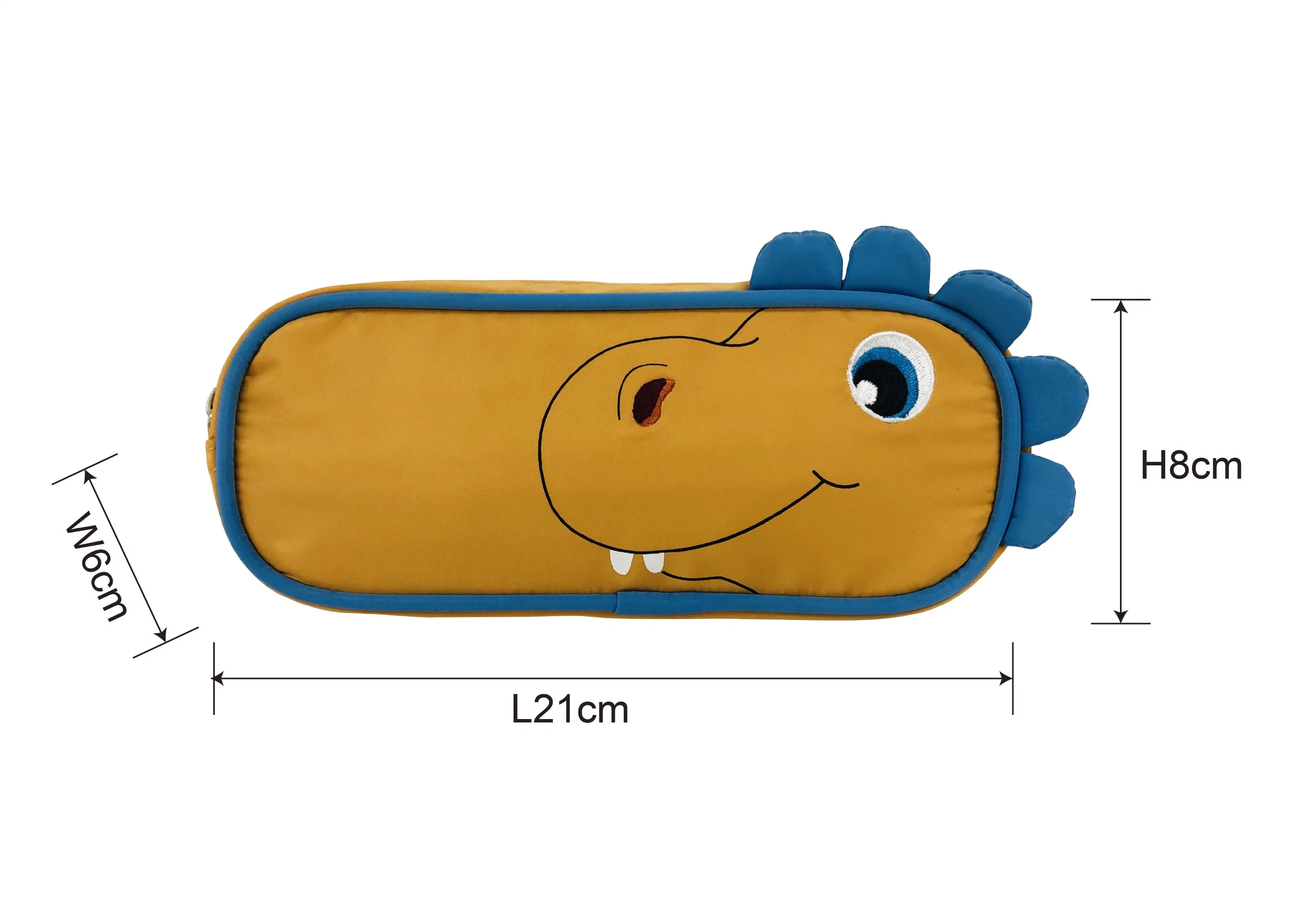 Dinosaur lápiz Caja Funny con Zipper para niños niñas Preescolar Kindergarten Elementary Adulto portátil ligero suministros escolares Cute Grande Capacidad