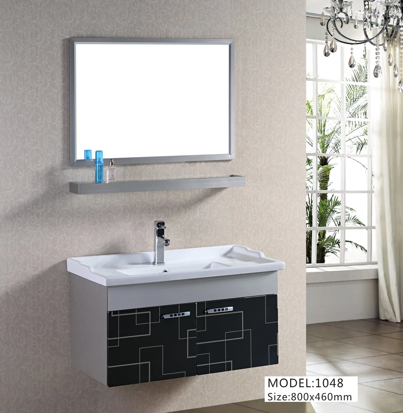 Armario de acero inoxidable Muebles de Baño Conjunto de vanidad Wall-Mounted