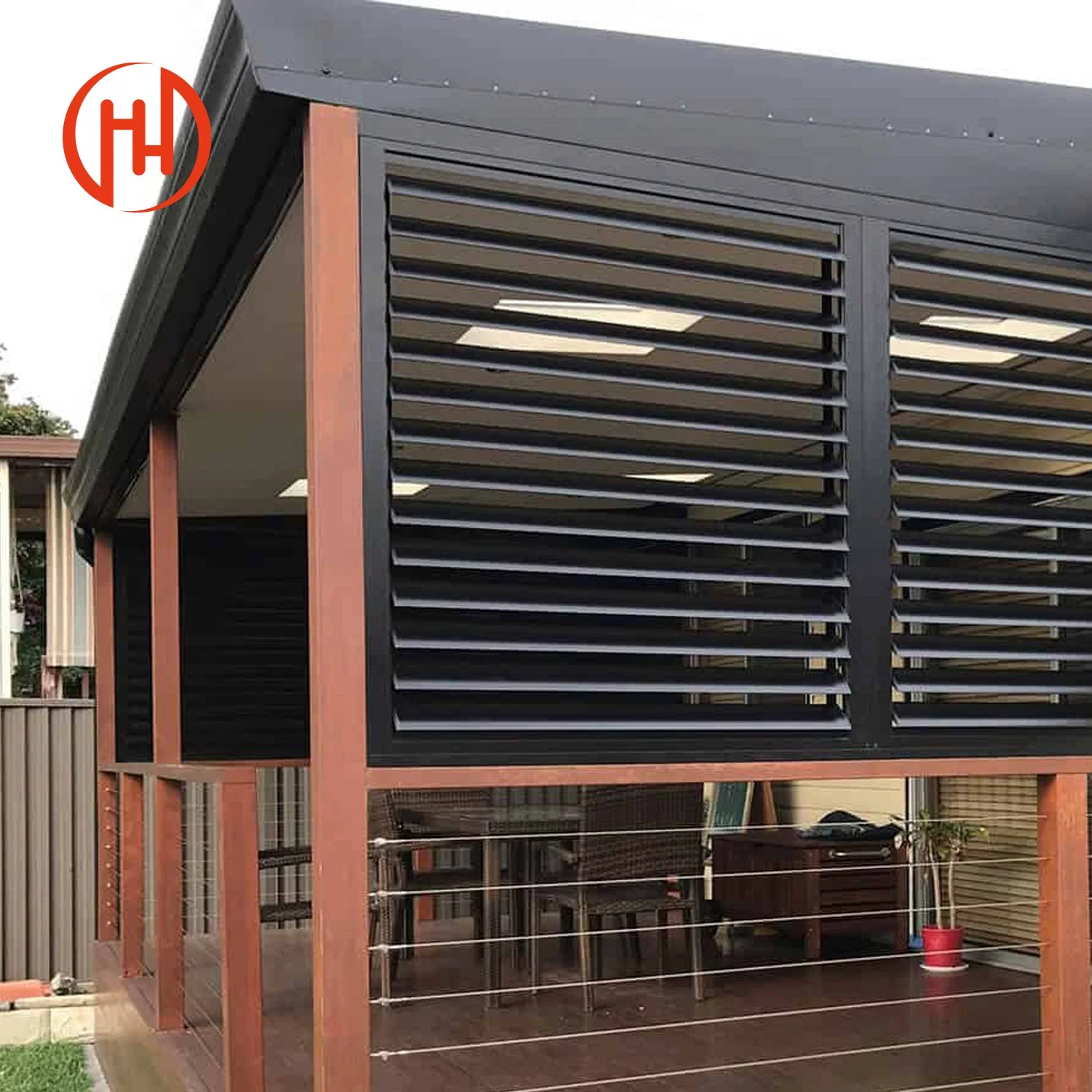 High quality/High cost performance Bahama Style Louver Aluminum Shutters Shades and Blinds