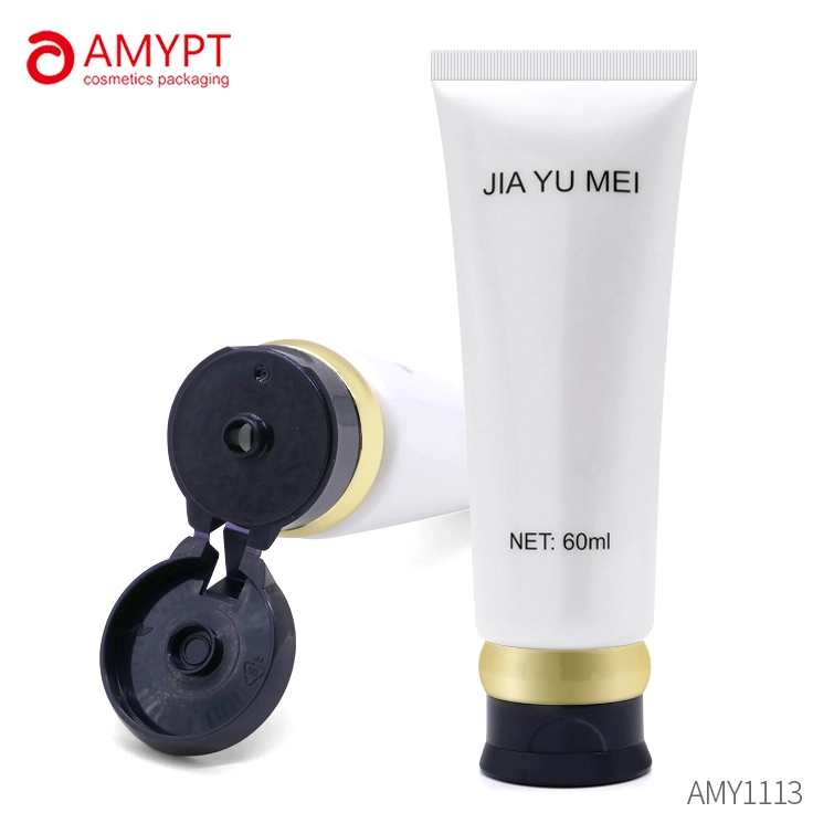 Plastic Round Soft Cosmetic Tubes Packaging with Flip-Top Cap