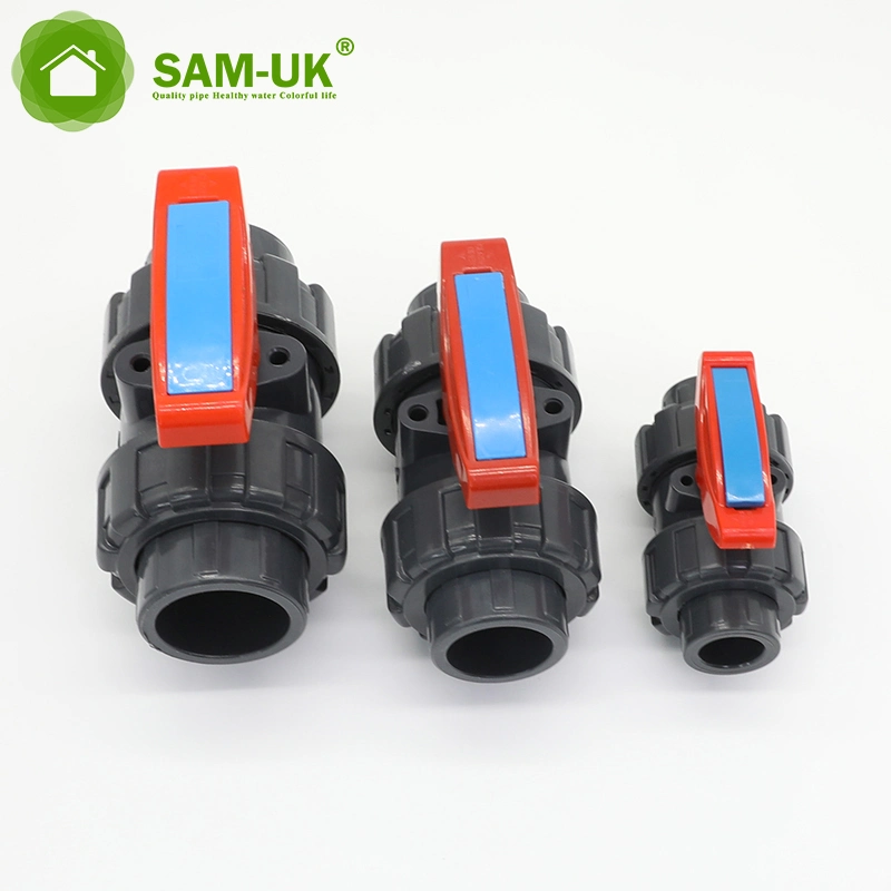 DIN Chemical Industry Grade UPVC Double Union Ball Check Valve Supplier Valve Manufacture
