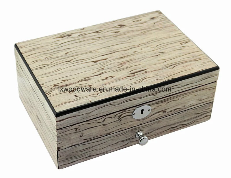 New Wood Veneer Glossy Wooden Jewelry Necklace Packaging Storage Display Gift Box