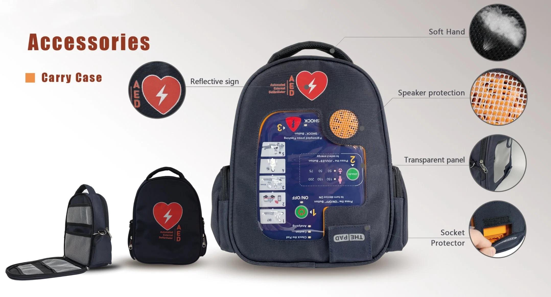 Emergency Automatic External Defibrillator Biphasic Aed Defibrillator Monitor (THR-MD5S)