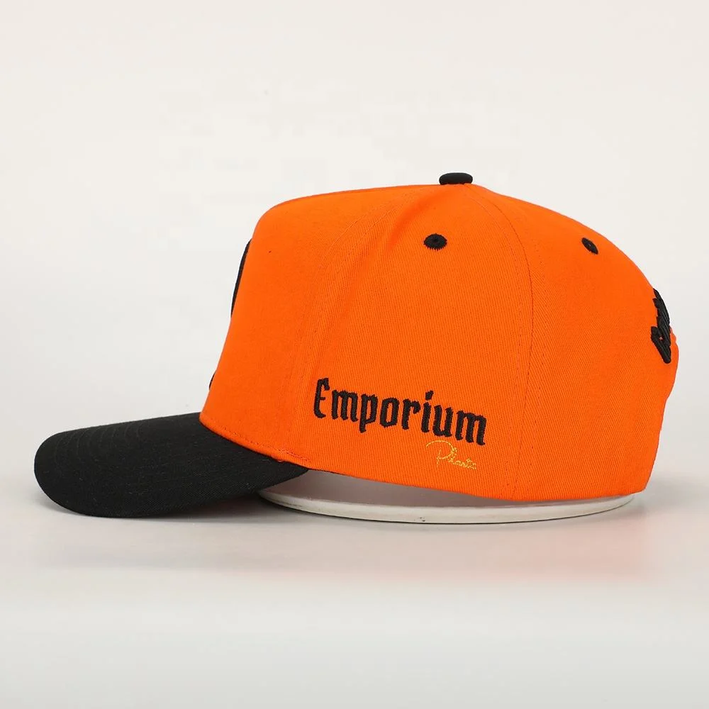 Ala curvada personalizada 5 Gorra de béisbol de algodón bordado del logotipo en 3D Puff gorras deportivas, Mens Papá Hat