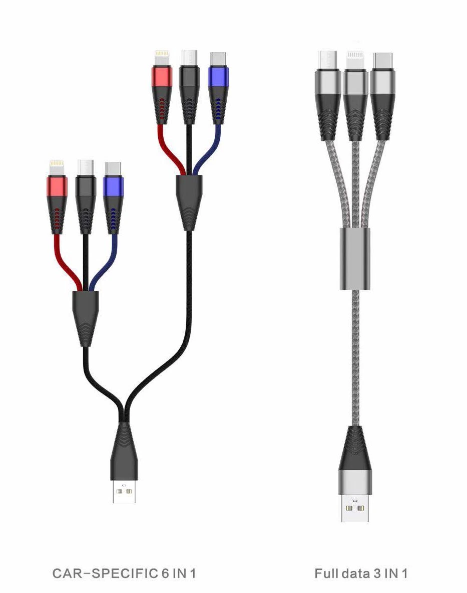 Câble USB Tangle-Free avec micro pour Samsung téléphones Android et iPhone x