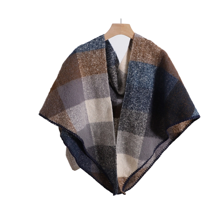 Warm Thickened Round Mohair Triangle Scarf /Shawl