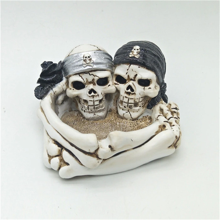 Halloween Gift Antique Smoking Ashtray Skull Shaped Resin Ashtray