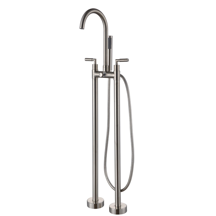 Itabath Square Design Floor Standing Bathtub Faucet Made by Brass Polished Chrome Finish