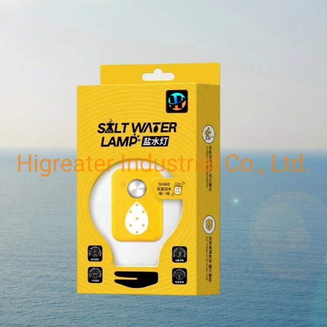 Salt Water Powered LED Lantern Lamp Emergency Night Light Brine Charging Lantern for Camping Outdoor Light