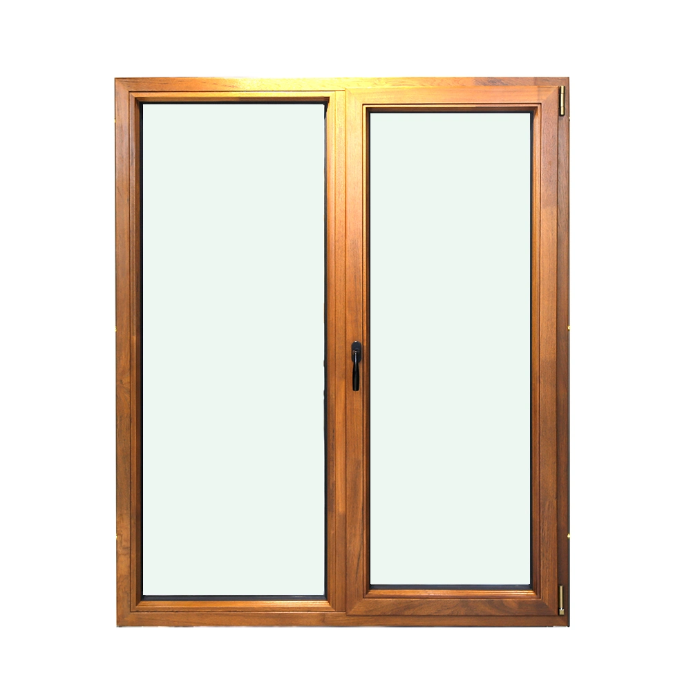 90mls Customized Size Heat Insulation Inward Tilt-Turn Window One-Piece Screen Aluminum Wood Composite Window