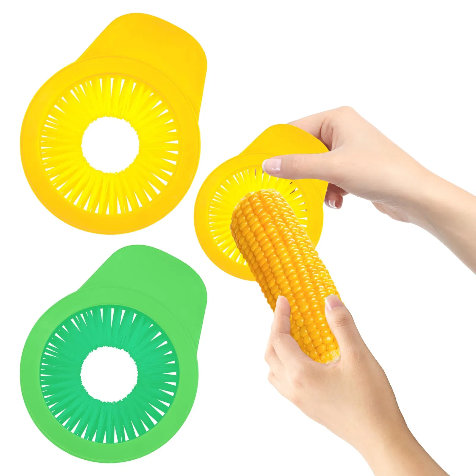 2 Pack Corn Brush Silk Remover Food Cleaning Brush Multifunctional Corn Silk Remover Kitchen Cleaning Tools for Corn Cucumber Carrot