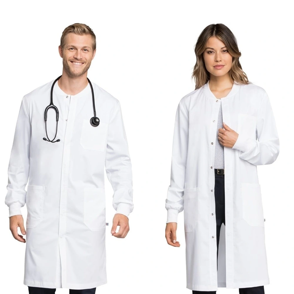 Moda Mujer Bata de laboratorio de medicina personalizada uniformes Bata de laboratorio médicos Slim Fit