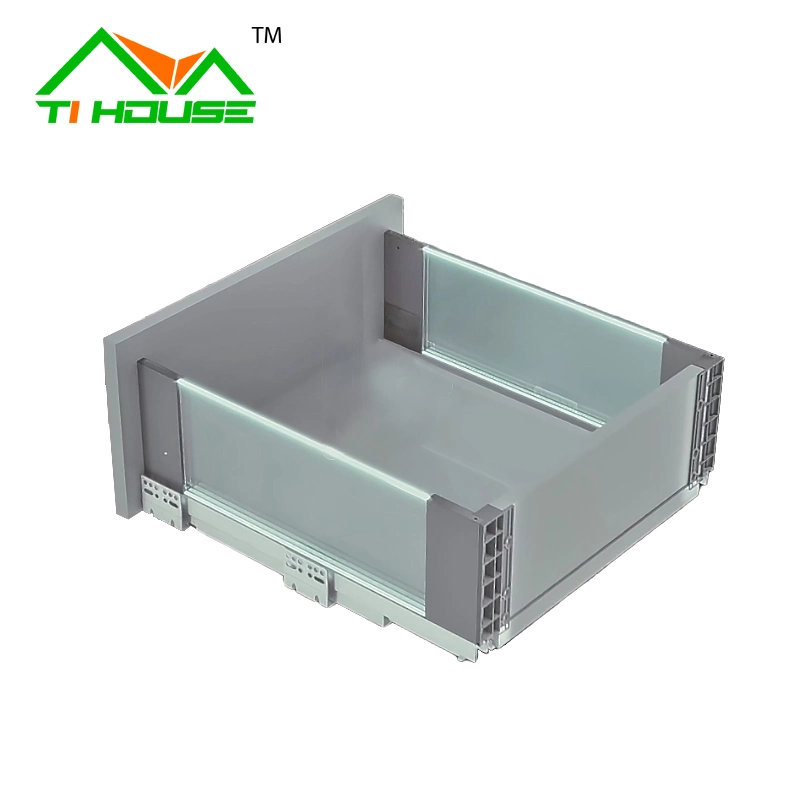 LED Transparent Glass Drawer Box Cabinet Hardware Tandem Box