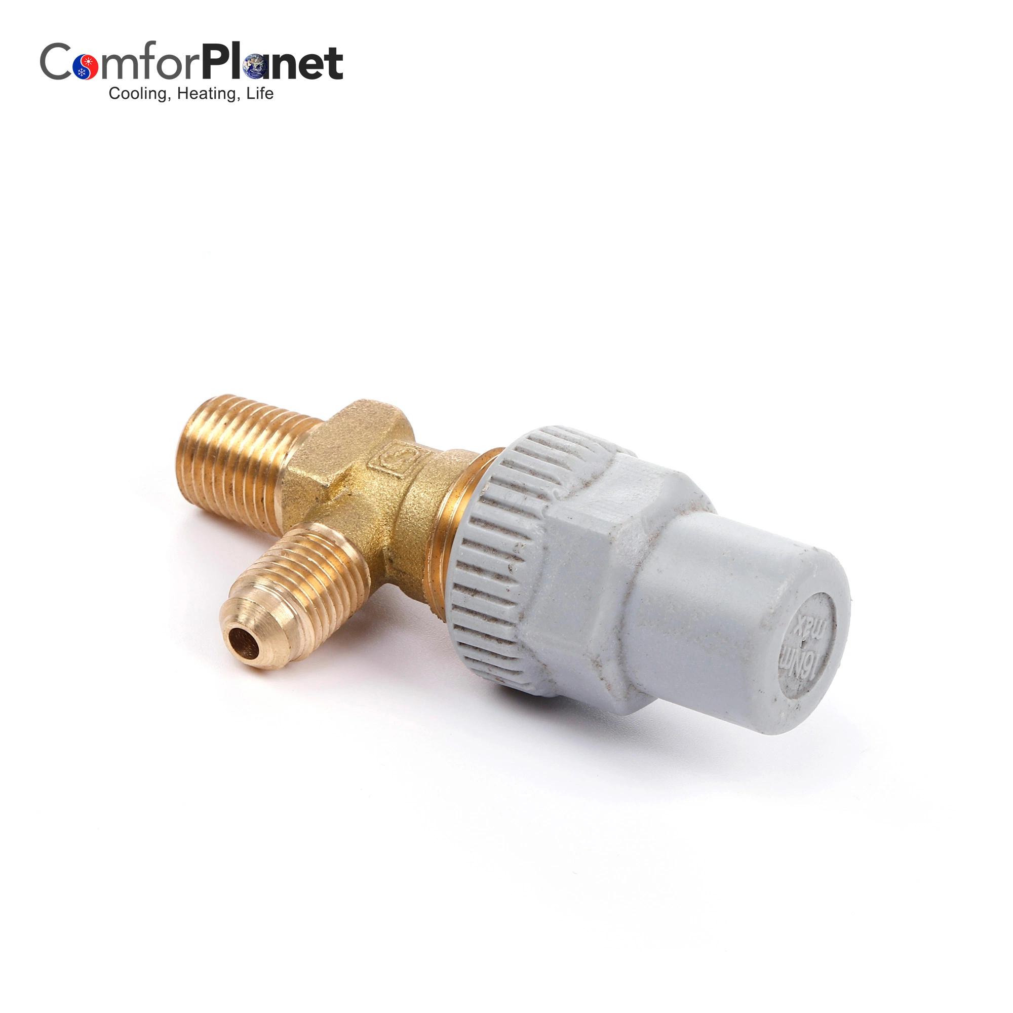 Wholesale HVAC Brass Valves Refrigeration Angle Valve with Thread Adapater Is Used in Liquid Refrigerant Receiver Valve Manufacturer Supplier