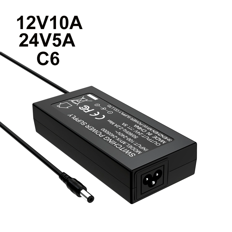 Adaptador de alimentación de escritorio 12W 24W 36W 60W 72W 80W 90W Fuente de alimentación 100W120W 150W 180W 200W DC Electrónica