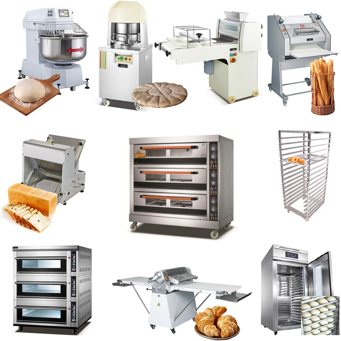 Industrial Bakery Bread Making Production Line Bread Loaf Baking Equipment