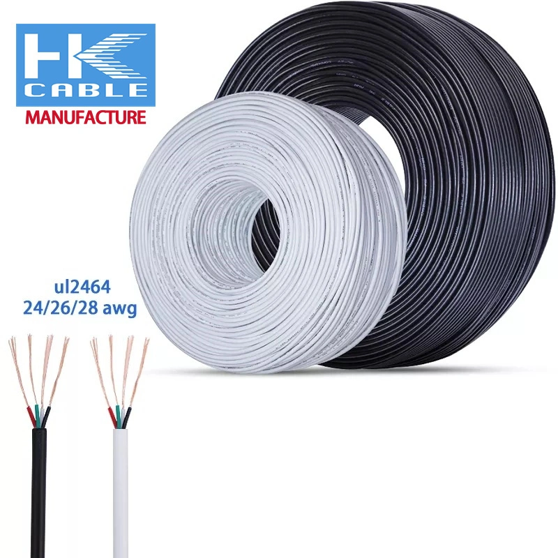 UL2464 4 Core USB Data Wire 24AWG 28AWG 4c Twisted Pair Aluminum Paper Mesh Shielded Sheath Electrical Cable