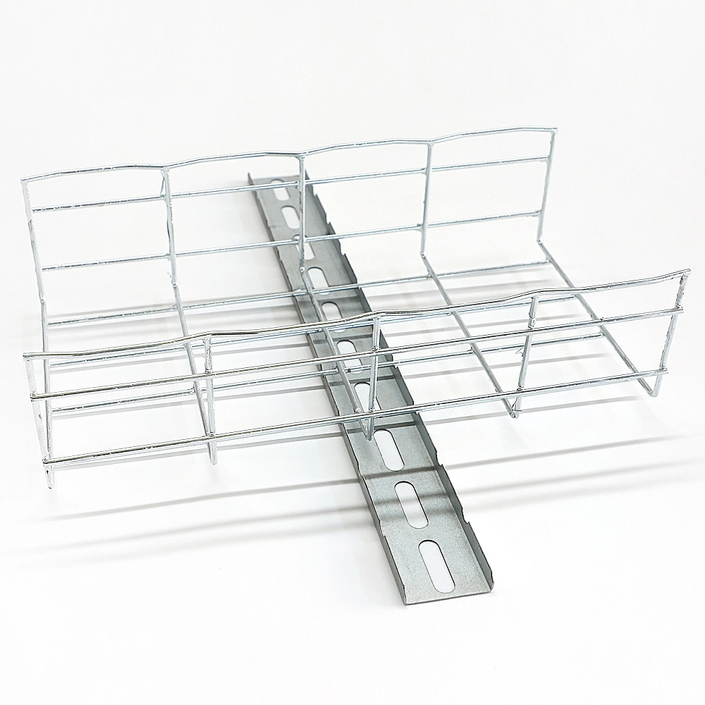 Basket Type Cable Tray Electric Galvanized Steel Wire Mesh Cable Tray