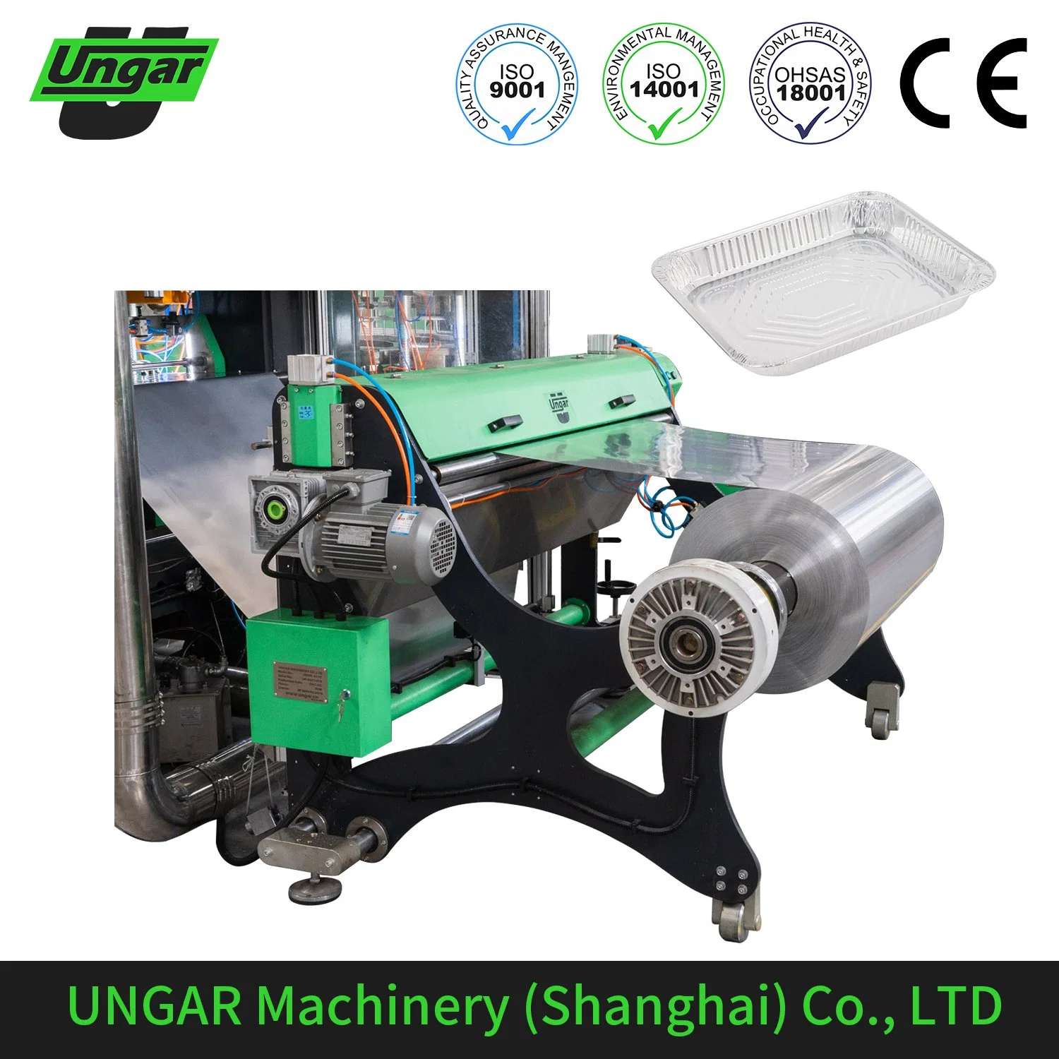 Ungar Disposable Aluminum Foil Pan/Tray/Cup/Bowl/Plate/Container for Food Packaging Making Machine