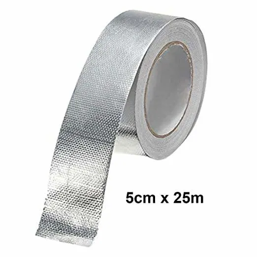 HVAC Solvent Glue Protection Mesh Grid High Temperature Aluminum Foil Glass-Cloth Tape