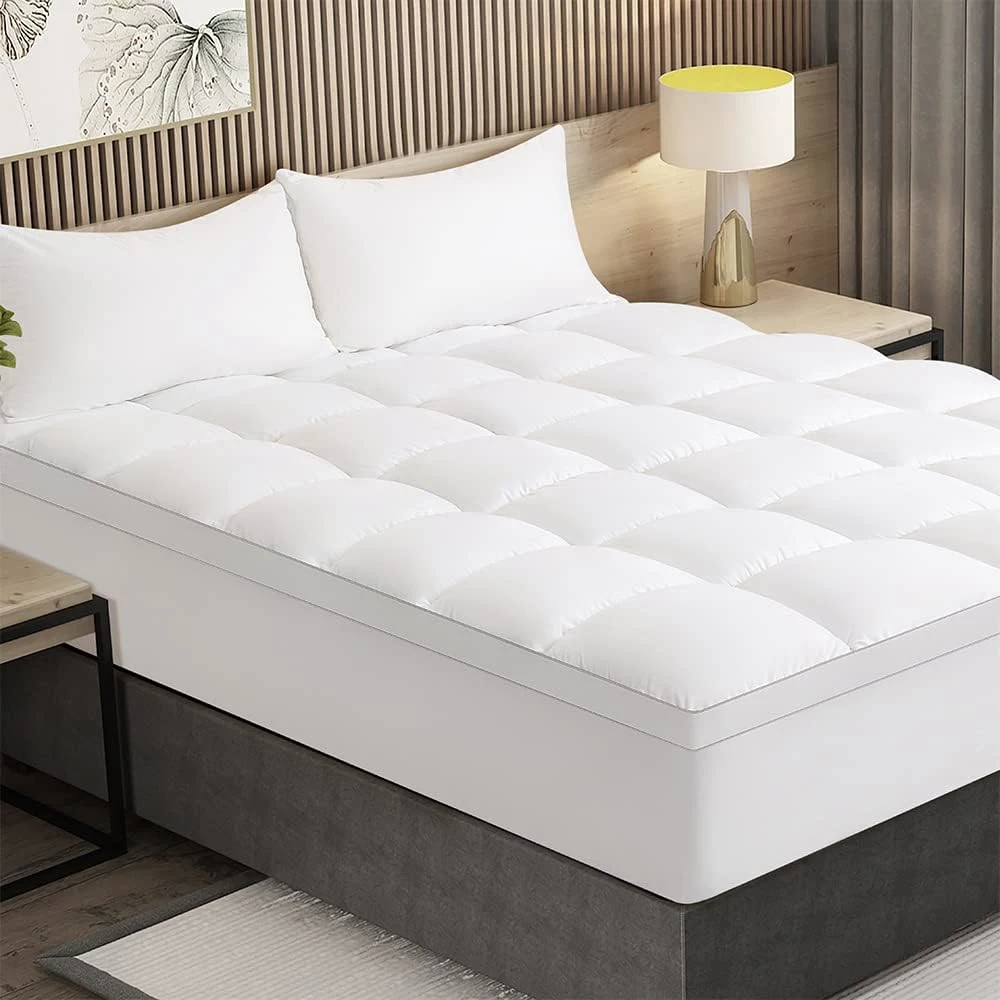 Hogar ropa de cama textil colchón de plumón cubierta de cama colchón de cubrecamas Colchón de algodón de poliéster para dormir