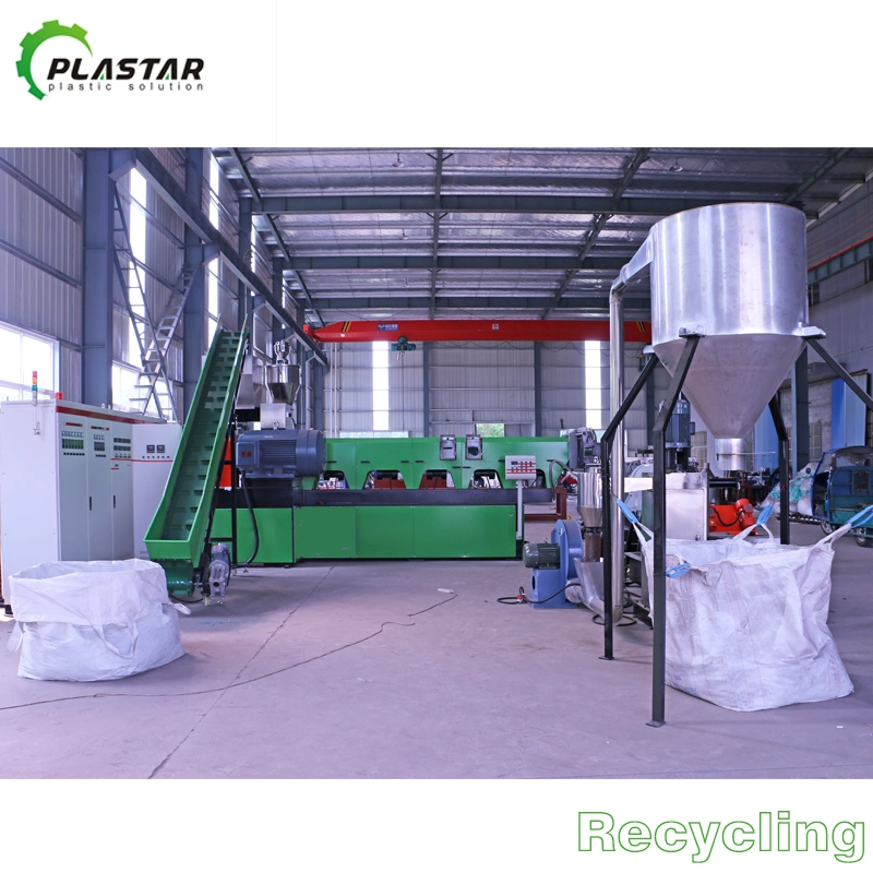 Waste Plastic Recycling Pelletizing Line Machine to Produce Pellet PE Film Recycling Pelletizer Granulator