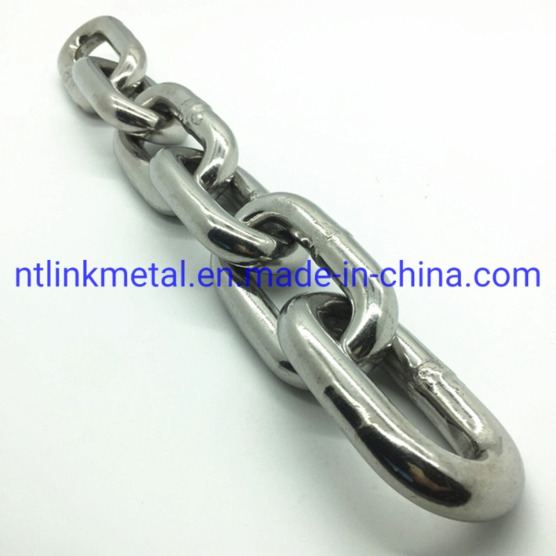 G50 16mm High Strength Flash Welding Stainless Steel Link Chain SS304 SS316