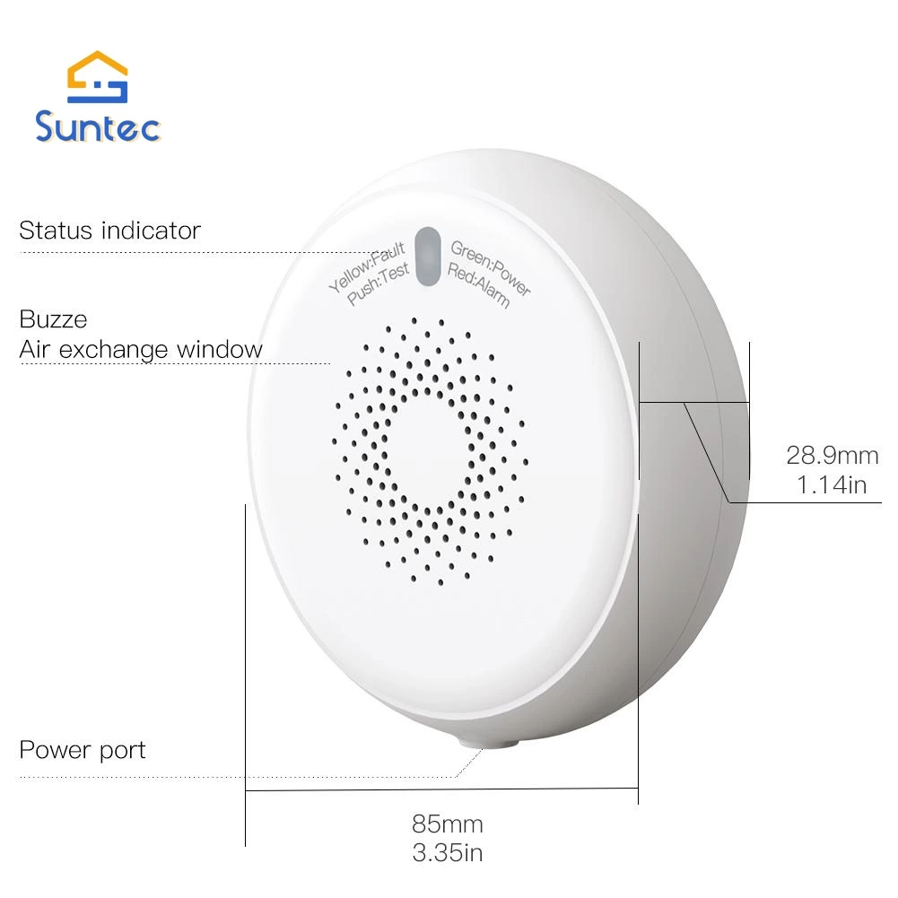 Tuya Smart Zigbee Gas Leakage Sensor Co Gas Leak Detector Sensor