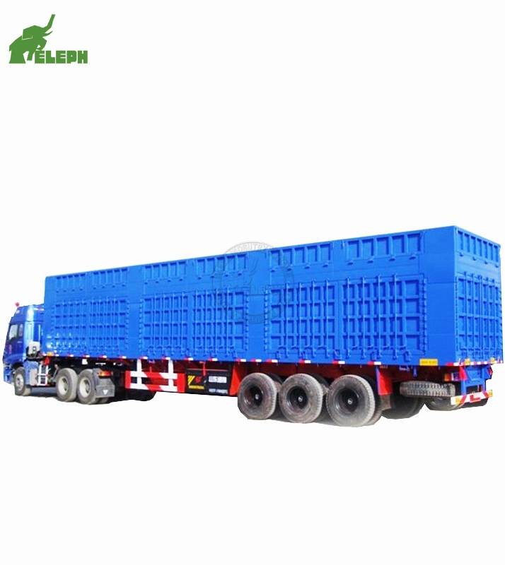 China Transporte de caixa de semi-reboque de 30 t com três eixos para transporte de carga Para África