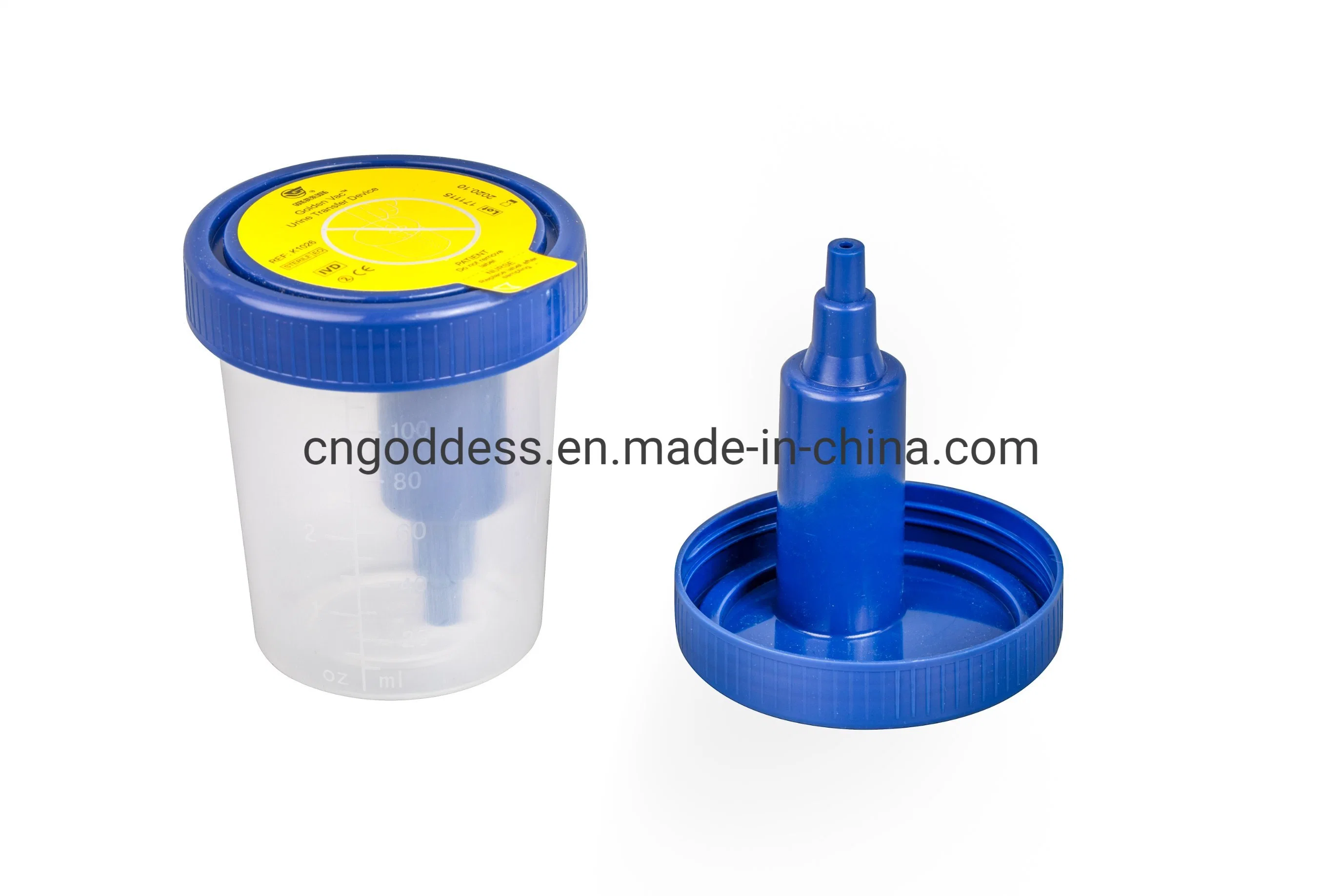 Clean Urine Cup 30/40/60/90/120ml with a Collection Tube PP Vacuum Urine Container for Hospital