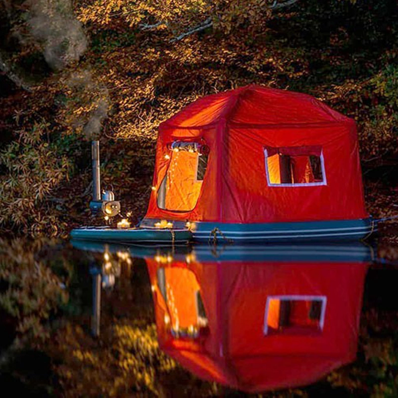 Heißer Verkauf Faltbare Tragbare Aqua Camping Aufblasbare Schwimmende Floating Raft Zelt