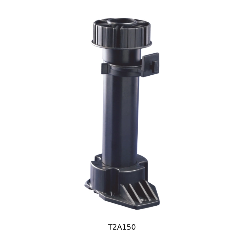 Plastic Black Adjustable Cabinet Legs in ABS for Kitchen 100-130mm