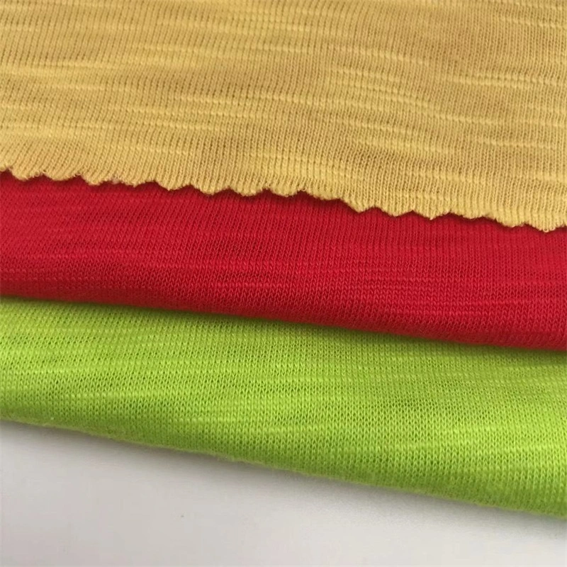 Yigao Textile Polyester Cotton Tc Slub Single Jersey Knitted Fabric