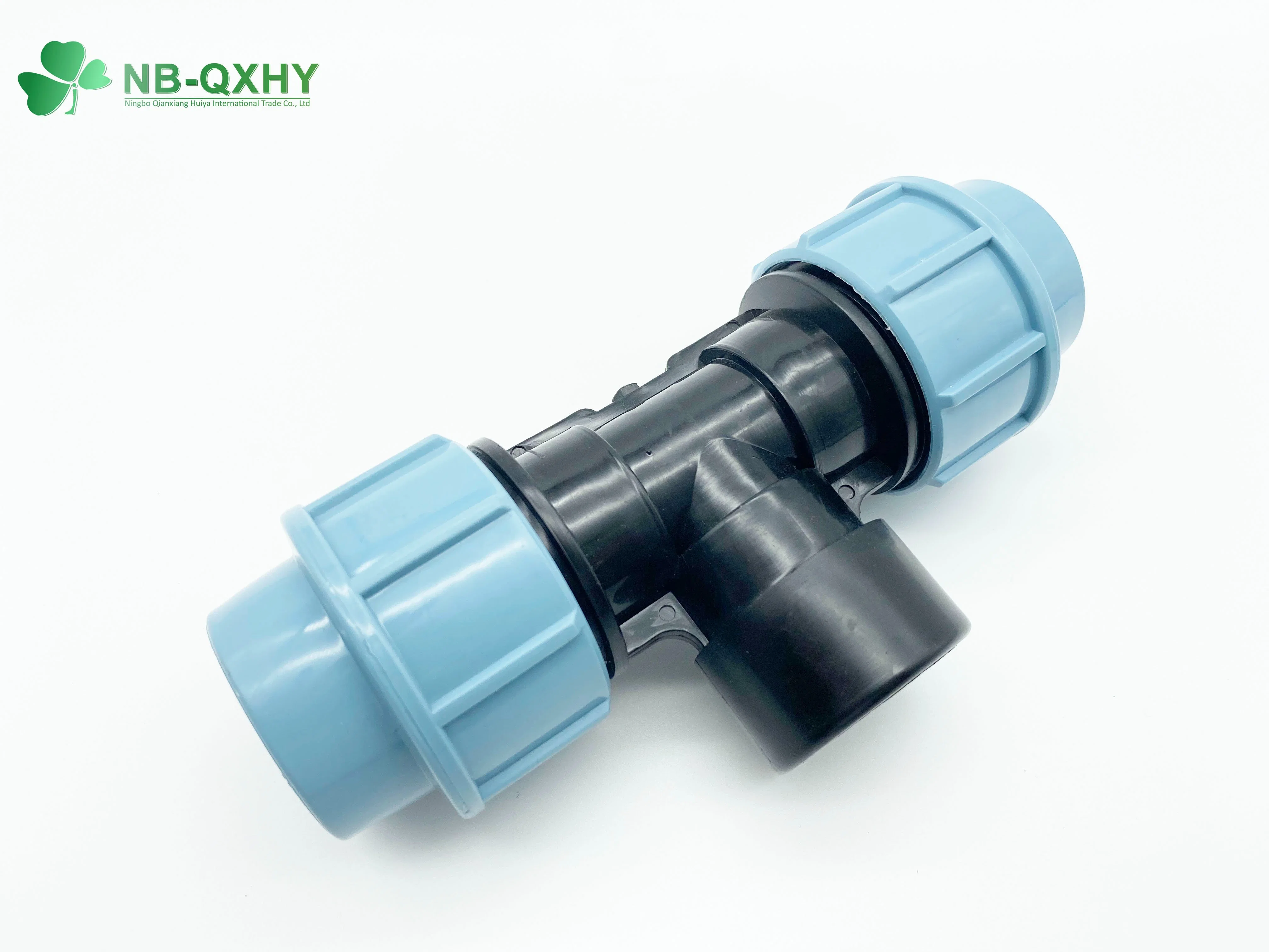 Blue Water PP/Polypropylene Elbow Compression Tube Fitting for Irrigation