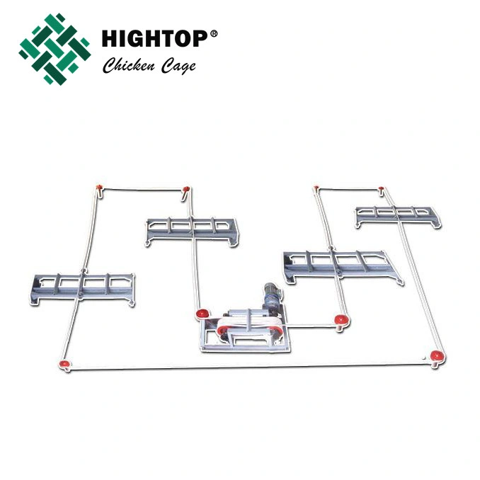 Gallinaza Extracción automática del sistema granja de pollos Sistema de extracción de estiércol de la traílla