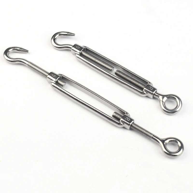 Wire Rope Fastener Hook & Eye Stainless Steel AISI316 European Type Wire Rope Turnbuckle