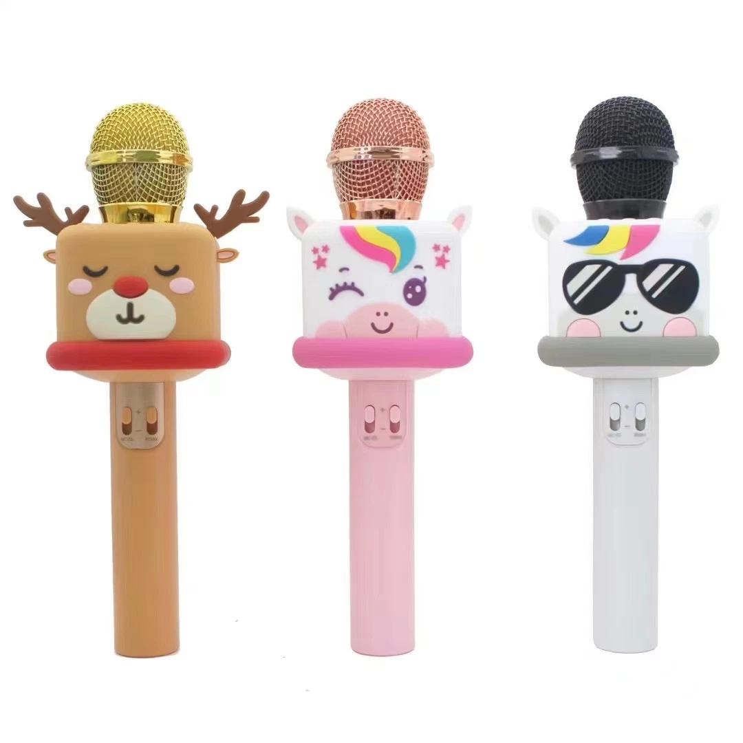 Presente de Natal 2023 Novo chegar Kids Karaoke Colunas Bluetooth com microfone Phone