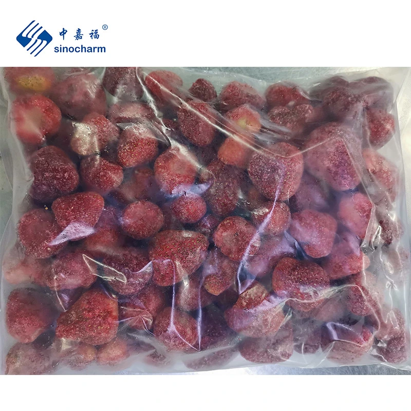 Sinocharm IQF Strawberry Brix 9-10% A13 Sweet Charlie Hongyan الكل فراولة مجمدة مع BRC-A