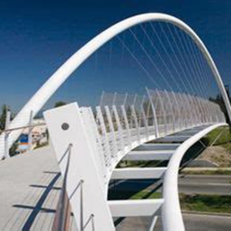 Carretera Ferrocarril de acero Girder Bridge forma arcada Truss Fabricación a través Placa