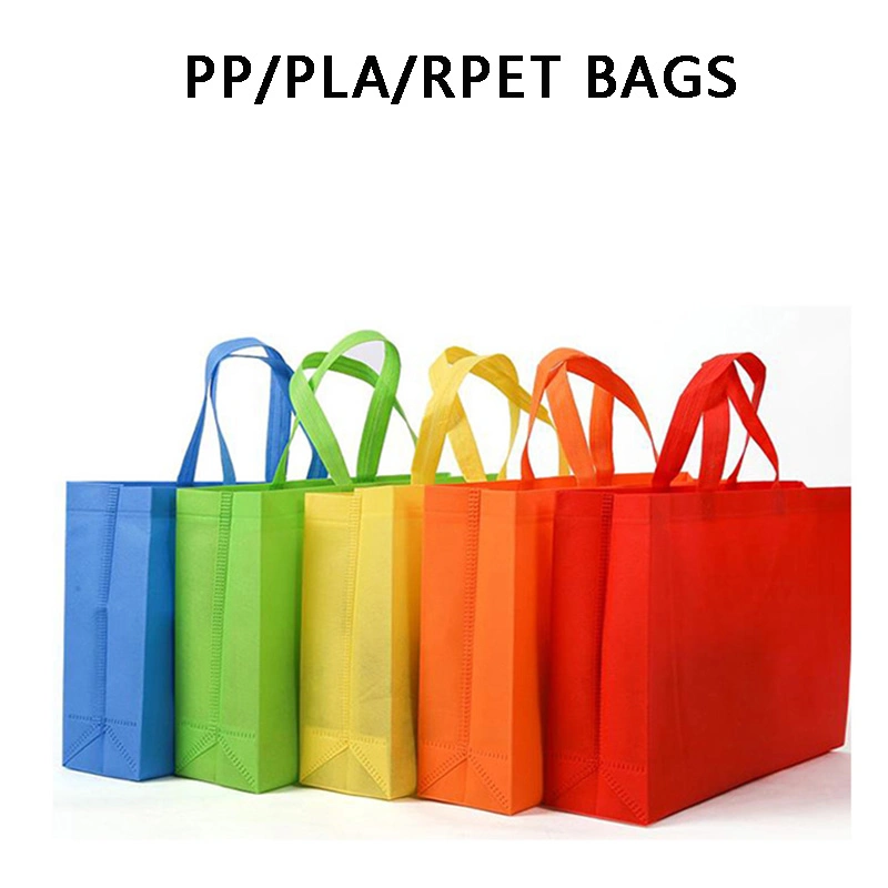 حقيبة تسوق غير منسوجة من النسيج غير منسوجة من الناحية البيئية قابلة لإعادة الاستخدام حقيبة مع شعار