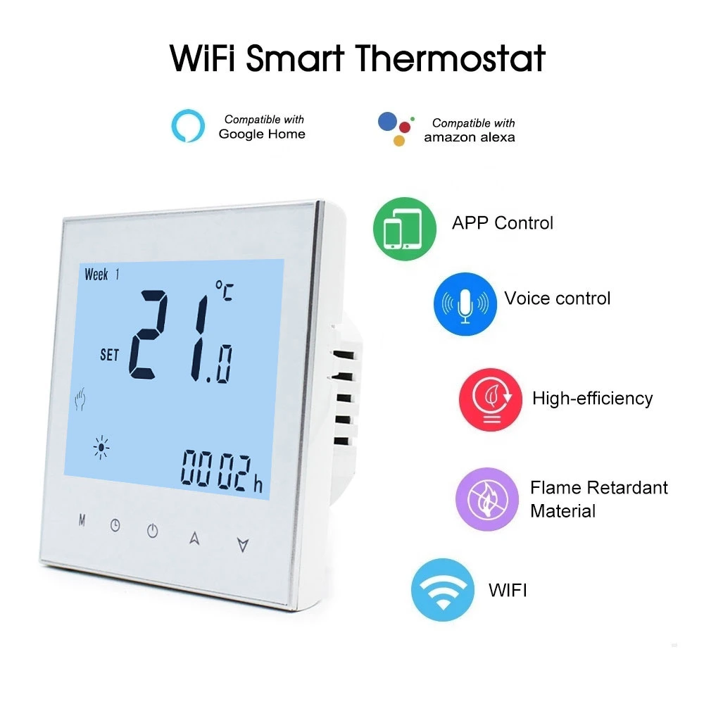 Smart Phone Controlled Electric Water Heater Thermostat for Home Appliance Gas Boiler