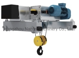 10t Double Girder Electric Wire Rope Low Headroom Crane Hoist