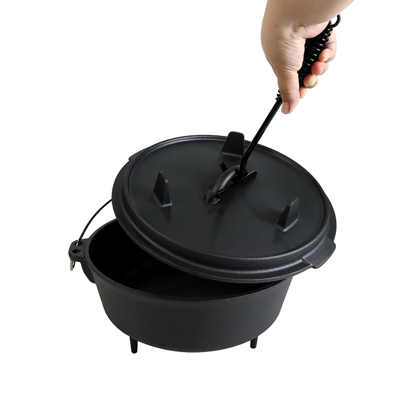 Outdoor BBQ Use Campfire Tools Cast Iron Camping Dutch Oven