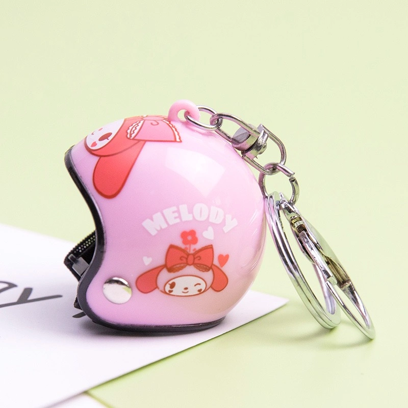 Ruunjoy New Release Sanrio Helmet Keychains Kawaii Mini PVC Sanrio Accessories Kuromi My Melody High quality/High cost performance  Keychain Pendants