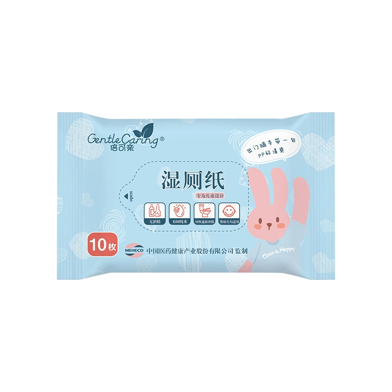 Limpieza en WC Biodegradable Mini pañuelo de papel las toallitas húmedas