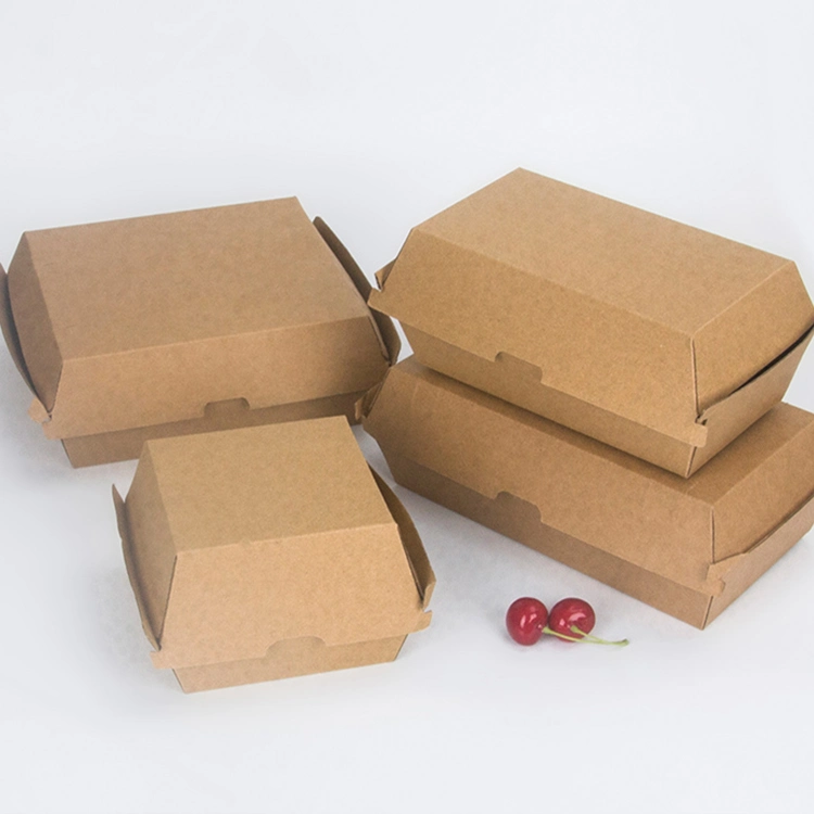 Disposable Non Window Kraft Paper Deli Boxes 20cm