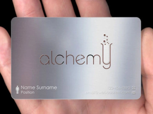 Customized Aluminum Visit Black Name Metal Business Card