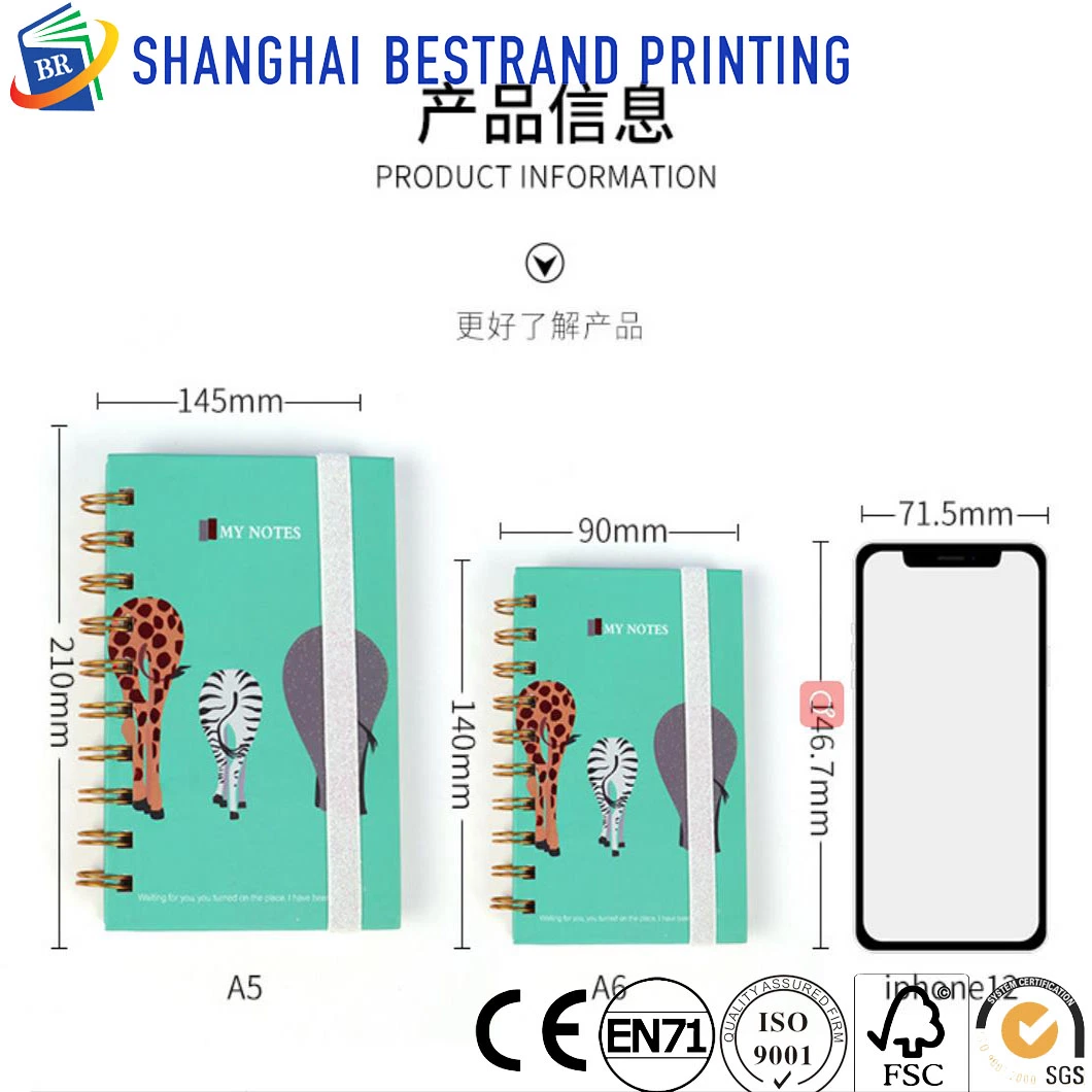 Wholesale/Supplier Custom Note Book Printing with Wire-O Binding