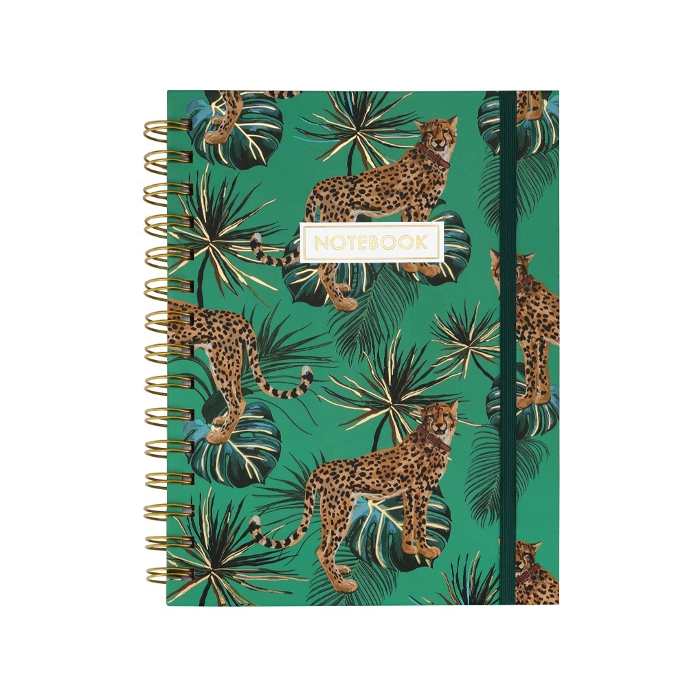 Custom Printed Logo Diary Note Book Fancy Pocket Hard Cover A5 Spiral Journals Notebooks